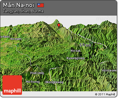 Satellite Panoramic Map of Mān Na-noi