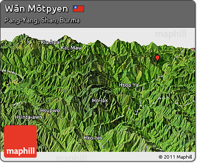 Satellite Panoramic Map of Wān Mōtpyen