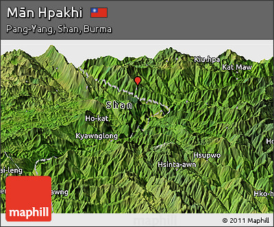 Satellite Panoramic Map of Mān Hpakhi