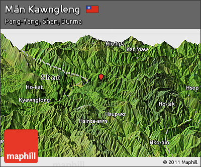 Satellite Panoramic Map of Mān Kawngleng