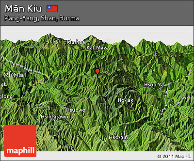 Satellite Panoramic Map of Mān Kiu