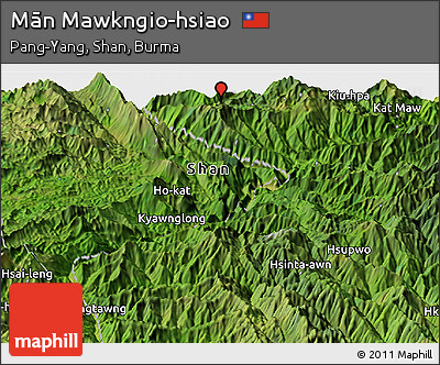 Satellite Panoramic Map of Mān Mawkngio-hsiao