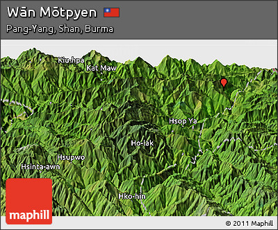 Satellite Panoramic Map of Wān Mōtpyen