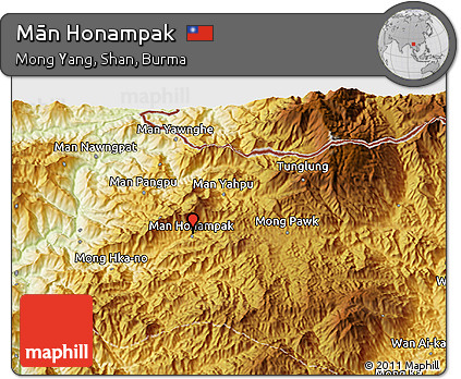 Physical 3D Map of Mān Honampak