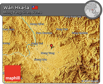 Physical 3D Map of Wān Hka-la