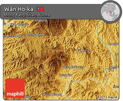 Physical 3D Map of Wān Ho-ka