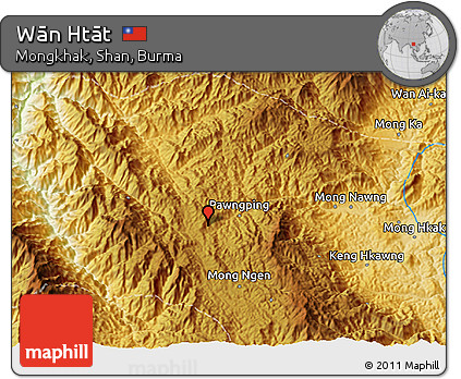 Physical 3D Map of Wān Htāt