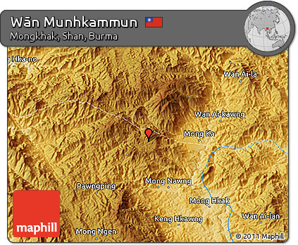 Physical 3D Map of Wān Munhkammun