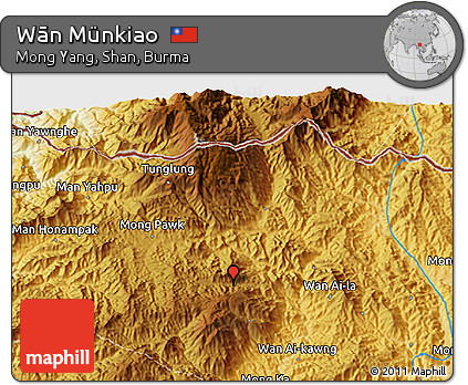 Physical 3D Map of Wān Münkiao
