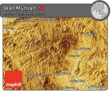 Physical 3D Map of Wān Münsan