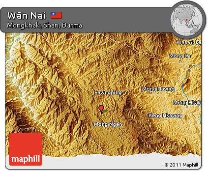Physical 3D Map of Wān Nai