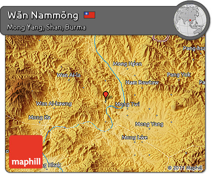 Physical 3D Map of Wān Nammōng