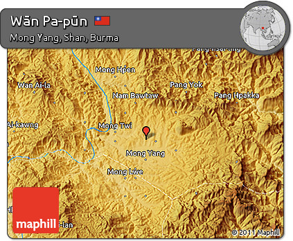 Physical 3D Map of Wān Pa-pūn