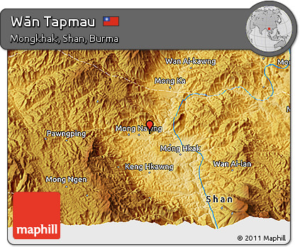 Physical 3D Map of Wān Tapmau