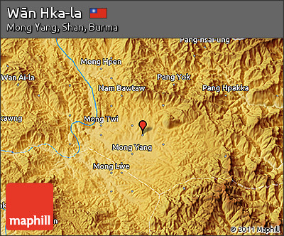 Physical 3D Map of Wān Hka-la