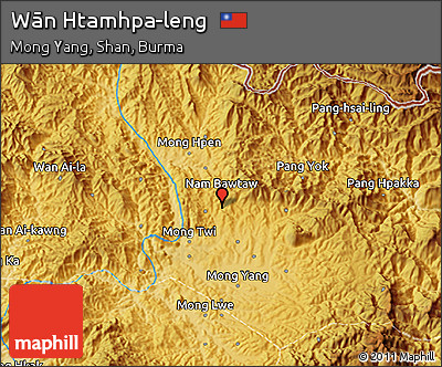 Physical 3D Map of Wān Htamhpa-leng