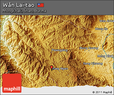 Physical 3D Map of Wān Lai-tao