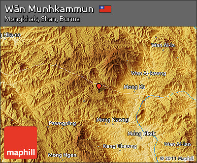 Physical 3D Map of Wān Munhkammun