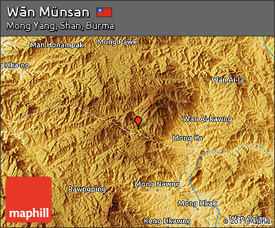 Physical 3D Map of Wān Münsan