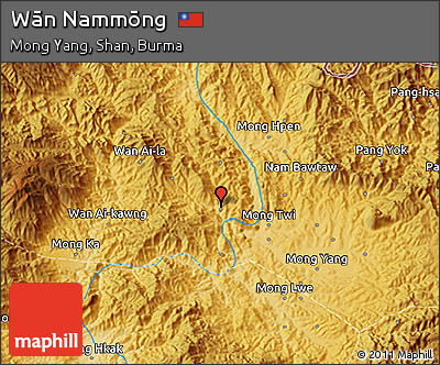Physical 3D Map of Wān Nammōng