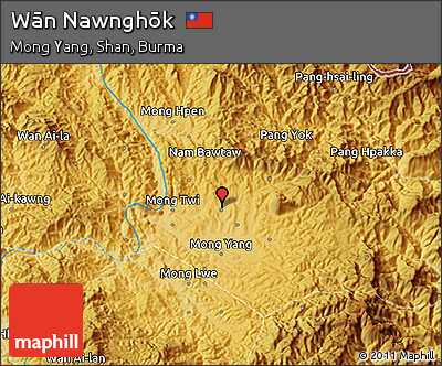 Physical 3D Map of Wān Nawnghōk