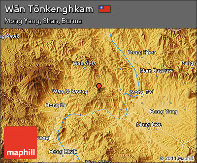 Physical 3D Map of Wān Tōnkenghkam