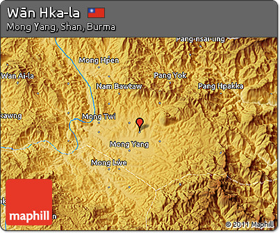 Physical 3D Map of Wān Hka-la