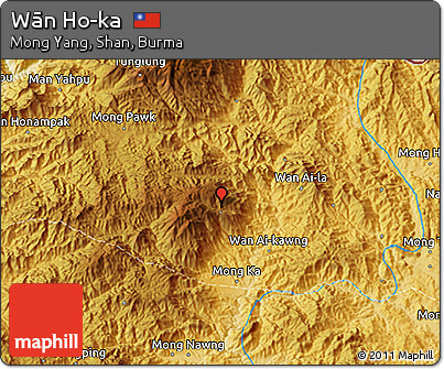 Physical 3D Map of Wān Ho-ka