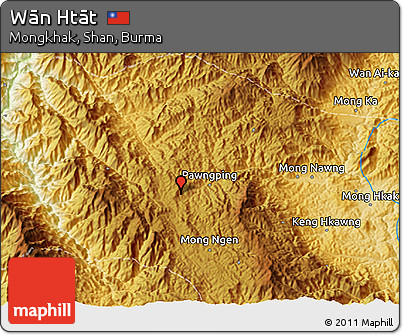 Physical 3D Map of Wān Htāt