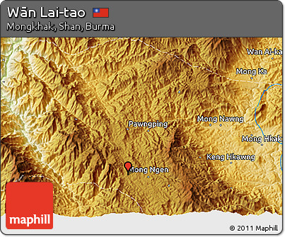 Physical 3D Map of Wān Lai-tao