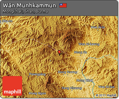 Physical 3D Map of Wān Munhkammun