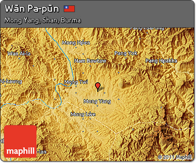 Physical 3D Map of Wān Pa-pūn