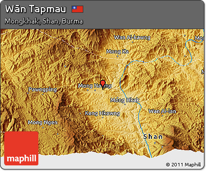 Physical 3D Map of Wān Tapmau