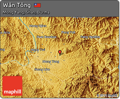 Physical 3D Map of Wān Tōng