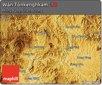 Physical 3D Map of Wān Tōnkenghkam