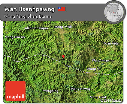 Satellite 3D Map of Wān Hsenhpawng