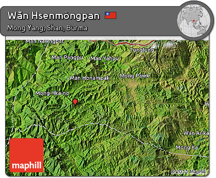Satellite 3D Map of Wān Hsenmöngpan