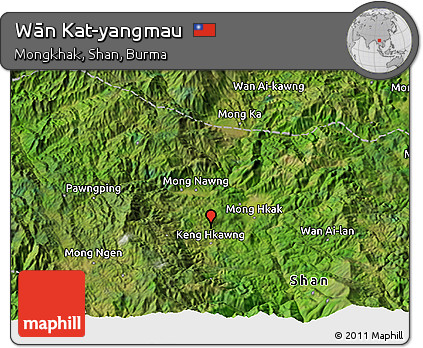 Satellite 3D Map of Wān Kat-yangmau