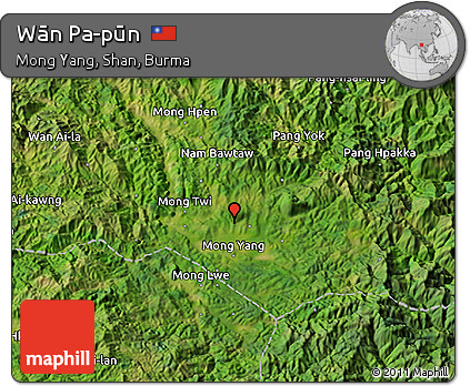 Satellite 3D Map of Wān Pa-pūn