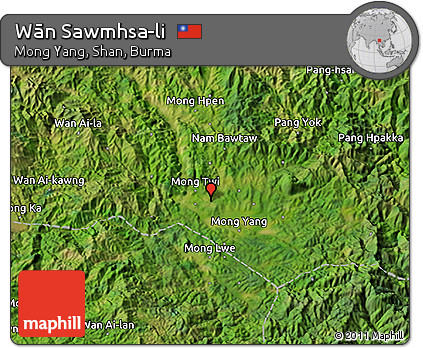 Satellite 3D Map of Wān Sawmhsa-li
