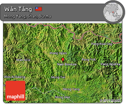Satellite 3D Map of Wān Tāng