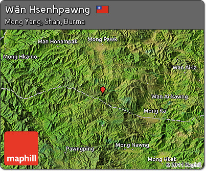 Satellite 3D Map of Wān Hsenhpawng