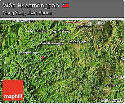 Satellite 3D Map of Wān Hsenmöngpan