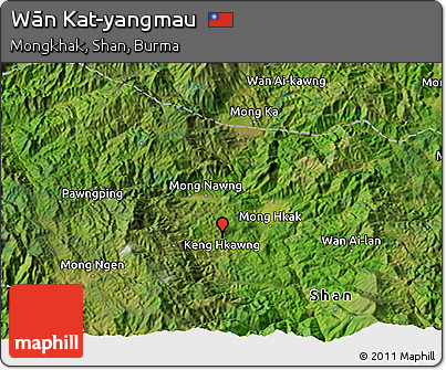 Satellite 3D Map of Wān Kat-yangmau