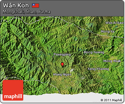 Satellite 3D Map of Wān Kön