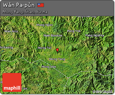 Satellite 3D Map of Wān Pa-pūn
