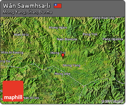 Satellite 3D Map of Wān Sawmhsa-li