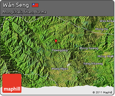 Satellite 3D Map of Wān Seng