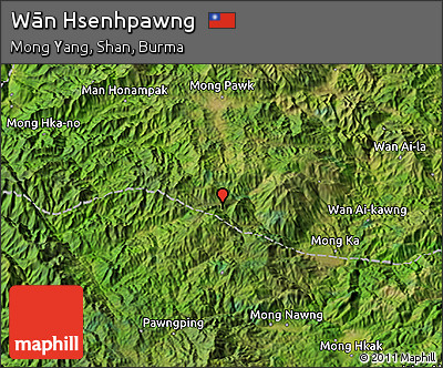 Satellite 3D Map of Wān Hsenhpawng