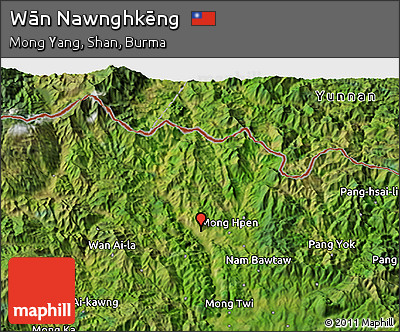 Satellite 3D Map of Wān Nawnghkēng